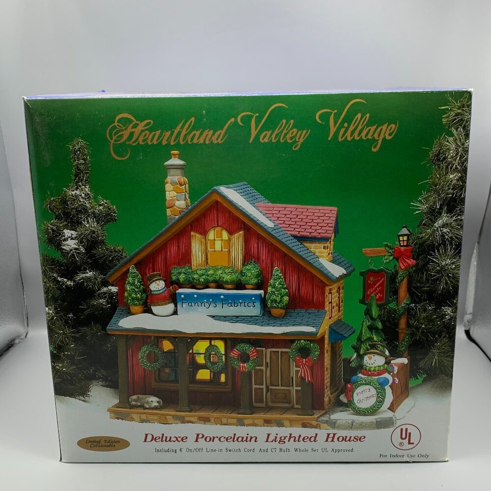 Heartland Valley Christmas Village 2003 Limited Edition Fanny's Fabrics in Box